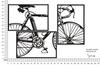 Wall Panel Bike Set 3 Pcs Cm 40X1,3X60 (Single PC Size)