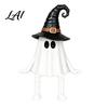Artistic Ghost Sculptures Halloween Pumpkin Figurine 3D Printed Statue with Desk Ornaments Poseable Joint Spooky Articulated Decor Ornament