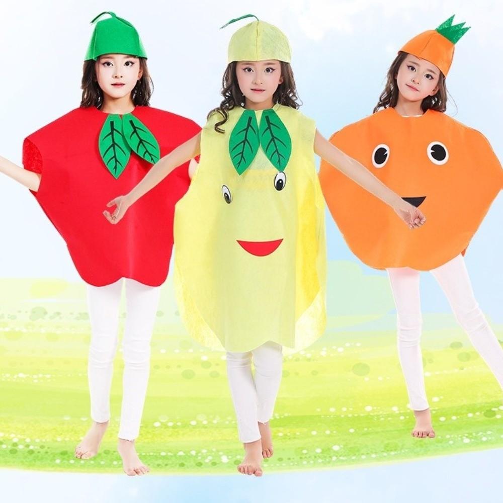Přenosná vystoupení Cos Oblečení Ovocný kostýmový set Dětský halloweenský večírek Kostým Školní jeviště