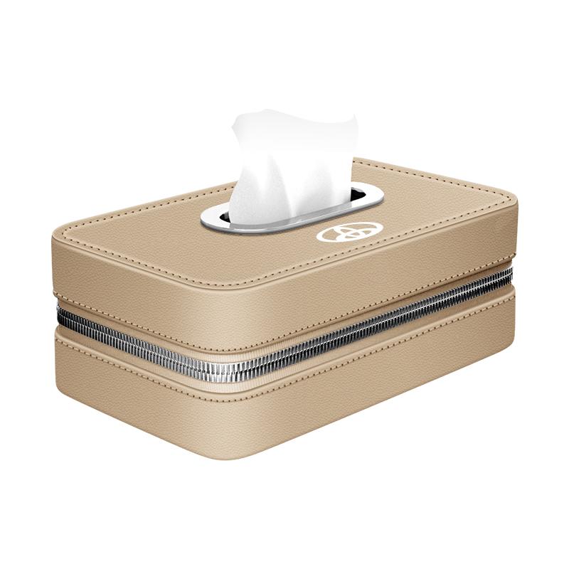 

Car Leather Tissue Box With A Simple And High-End Feel, Car Seat Back Box For Toyota Gazoo Racing Corolla Yaris Chr Auris Rav4
