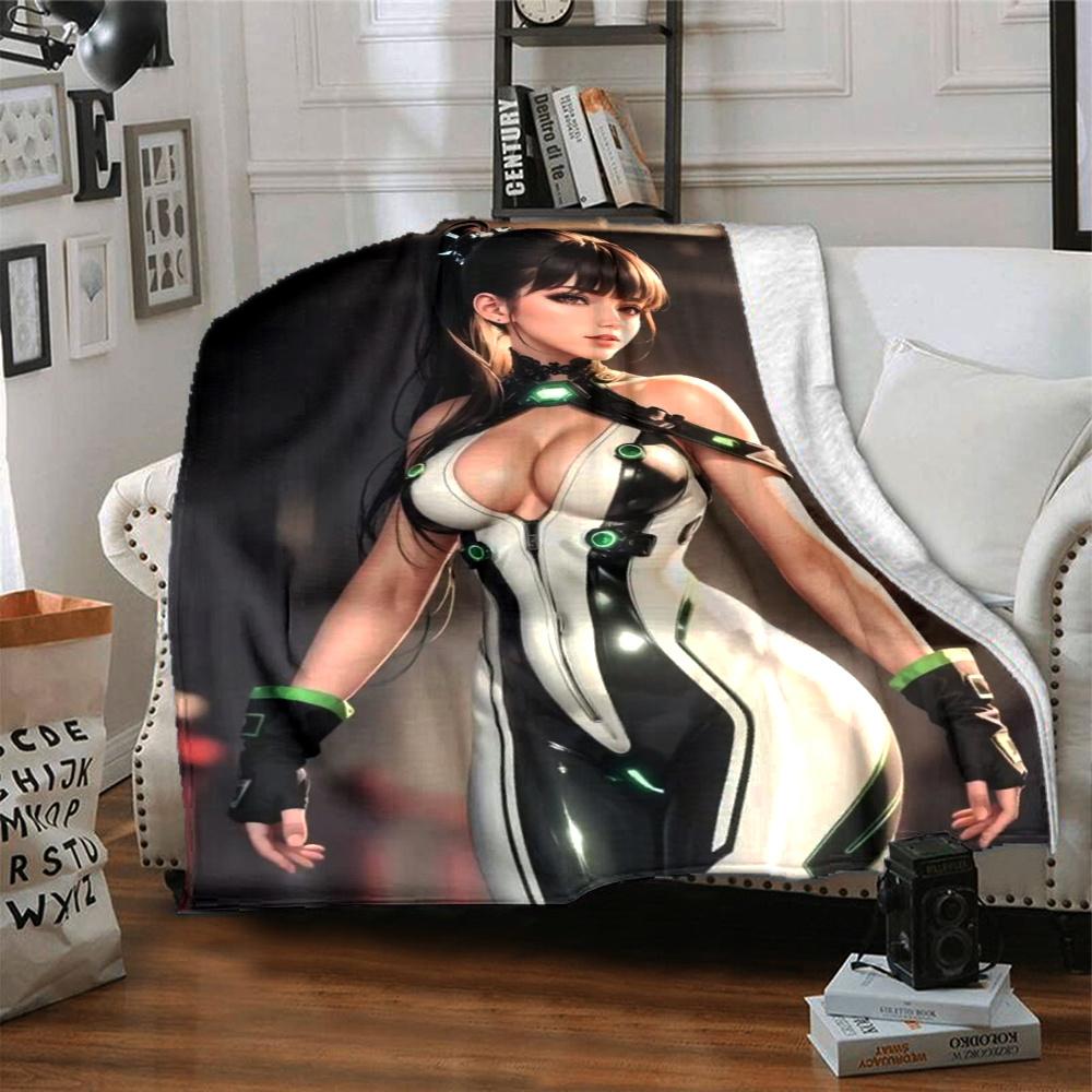 Stellar Blade Anime Theme Flannel printed blanket suitable for all seasons suitable for living room office sofa and travel
