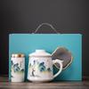 Guochao Office Cup Business Banking Company Festival Activities Gift Set Creative Design Ceramic Water Cup Souvenir