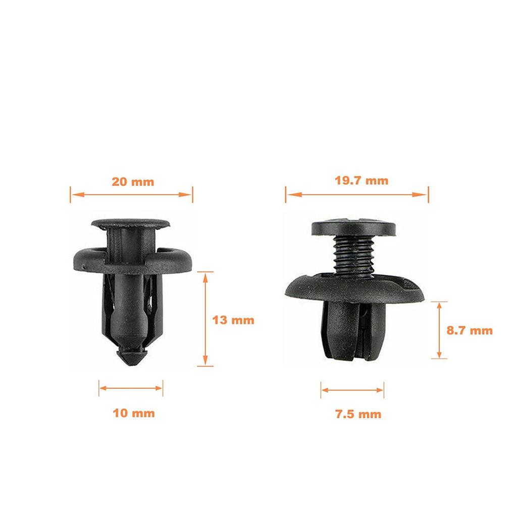 40-Piece Car Fastener Clips for Honda, Mercedes-Benz, Nissan, Toyota, Chevrolet, GMC, Ford, Dodge