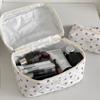Floral Toiletry Cosmetic Pouch Flower Printed Makeup Lipstick Case Stationery Storage Bag  Casual