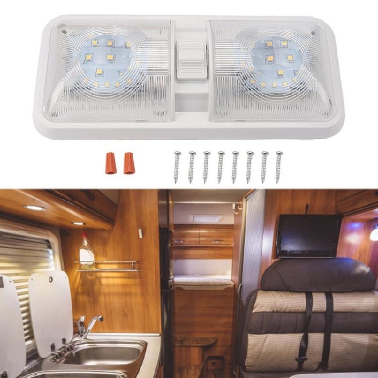 Marine Interior Lighting Ceiling Double Dome Light Replacement 2835SMD Dome Light for Marine Trailer 12V LED Light