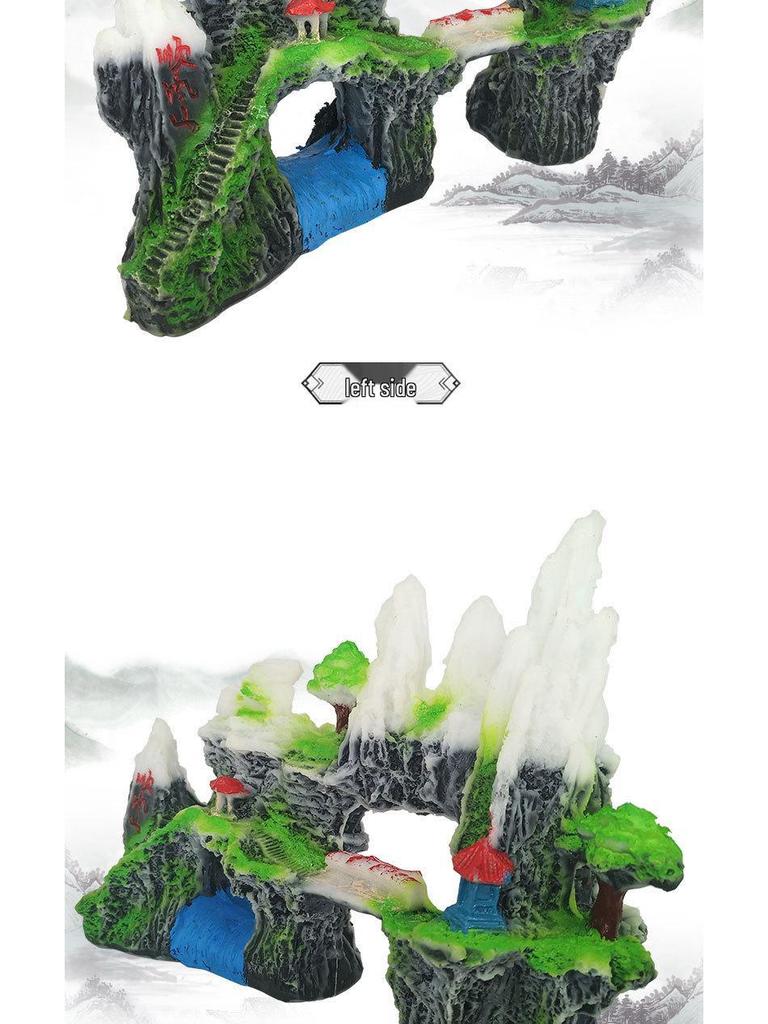 Weißer Jade-Schneeberg-Fels für Aquarien - Künstliche Aquarium-Landschaftsstein-Dekoration