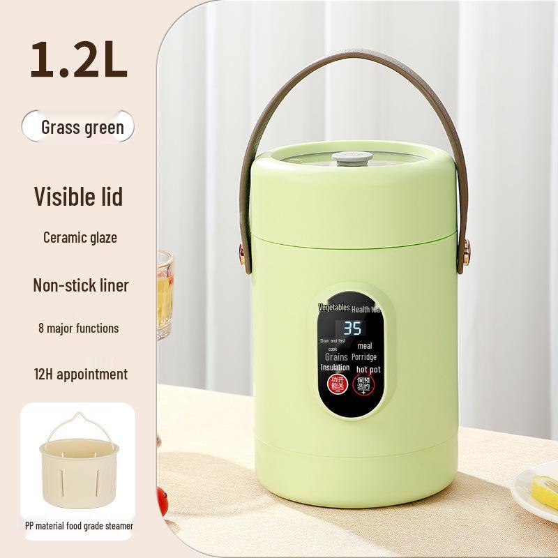 Compact Electric Stew Cup: Portable Non-Stick Hot Pot for Porridge & Soup - Ideal Office Gift