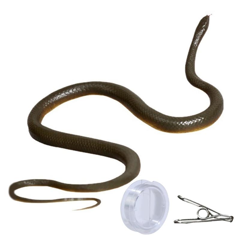 Snake Prank Toy with String Clip That Chases People Golf Snake Prank Toy Halloween AprilFools Supplies Novelty Gadgets