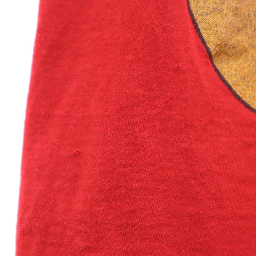 Velva Sheen 90s Made In USA Old Donald Print Short Sleeve T-shirt M Red Men's Used