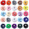 20pcs 4cm Rhinestone Colorful Satin Lotus Hair Clip Headwear Accessories Handmade DIY Clothing Shoes Hats Bags