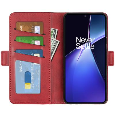 For OnePlus Nord CE4 Lite 5G/Oppo K12x 5G (China) Phone Case Calf Texture Leather Stand Wallet Cover