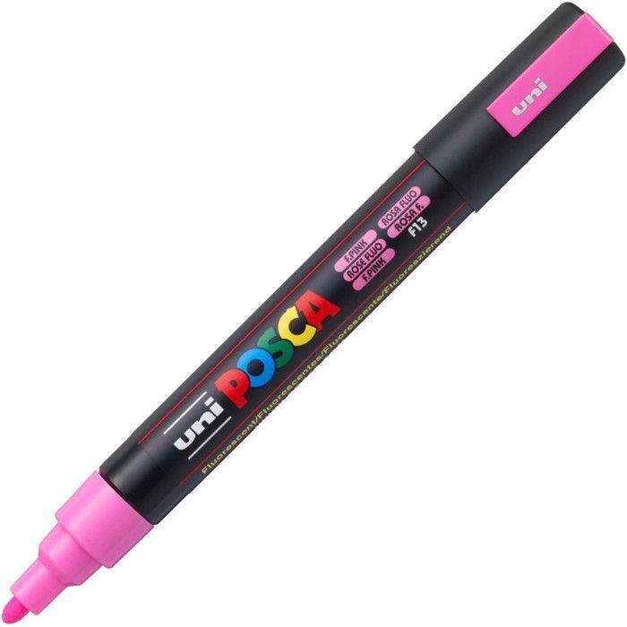 Marqueur - POSCA - PC5M - Rose Fluo - Pointe Conique Moyenne - Opaque - Mixte