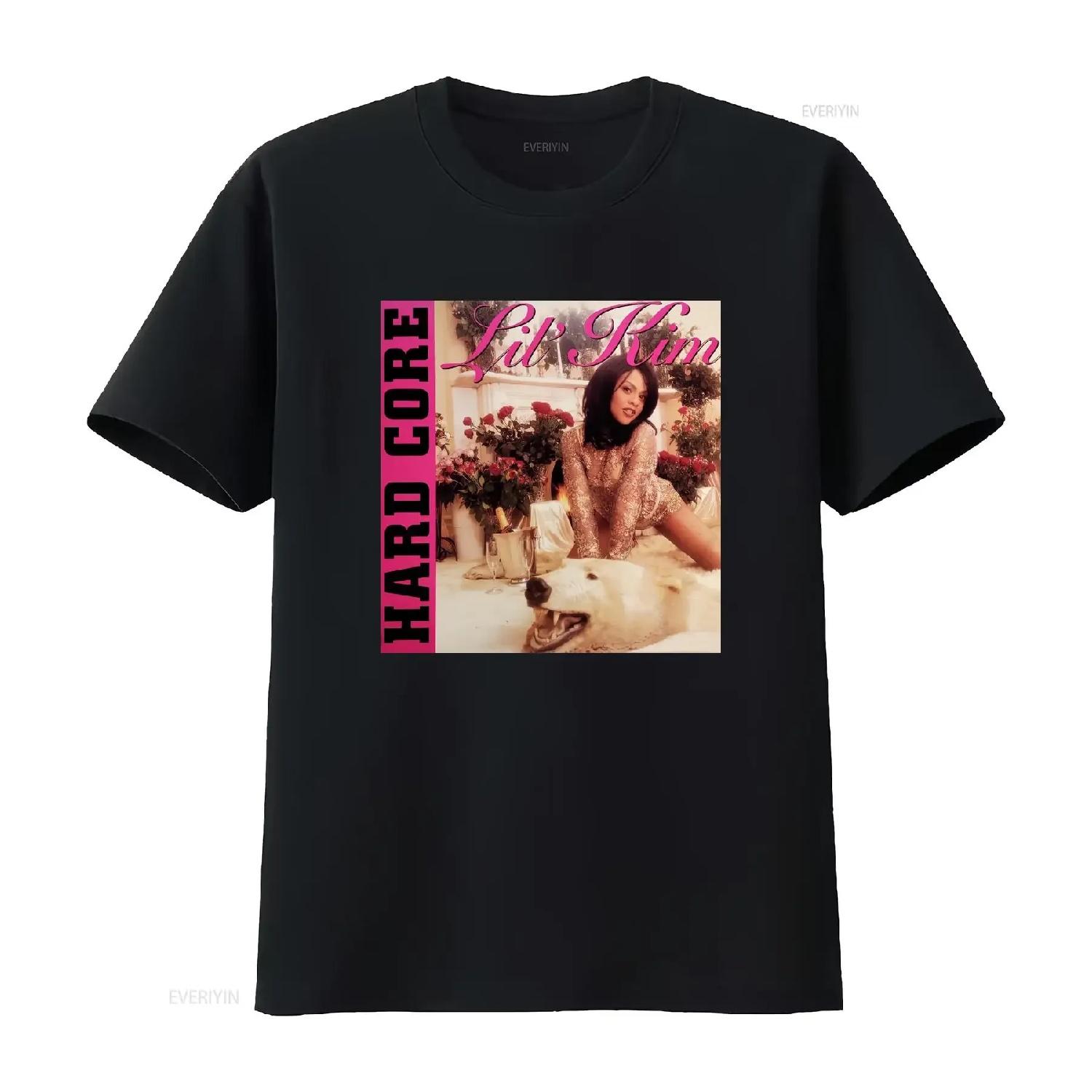 

Lil Kim Hard Core Album Cover T Shirt Tour Retro L vintage Washed Stylish graphic Breathable fashion Slightly Unisex S разноцветный