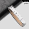 Eight Treasures Gold Compass Bracelet: Women's Genuine Leather & Silk Jewelry Watch Strap with Rain Silk Texture.