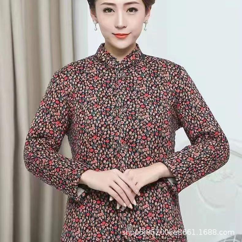 

Middle-aged 2025 women s padded jacket high elastic mother padded jacket short spring and autumn thin new padded jacket women s versatile 3XL