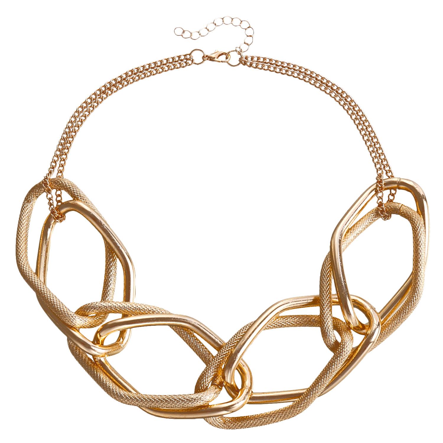 

European & American Geometric Hip-hop Chunky Chain Necklace for Women – Trendy Exaggerated Jewelry золотий