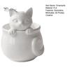 White Cat Teacup Ornament 3D Printed Teacup, Cute Coffee Cup, Figurine Shaped Desk Accessory Mugs, Holiday and Birthday Gift for Milk Tea Lovers