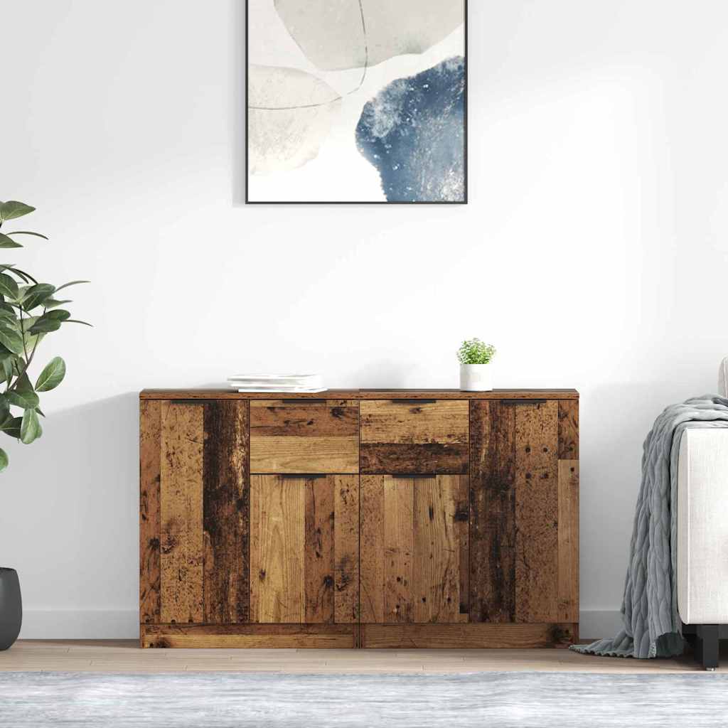 Sideboards 2 pcs. Reclaimed Wood 60 x 30 x 70 cm Engineered Wood