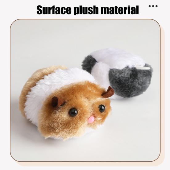 Katzen Zugmaus Interaktives Katzenspielzeug Bewegliche Vibrationsmaus Flauschige Plüschmäuse Spielzeug für Katzen Kätzchen Haustiere Indoor-Bewegung Unterhaltung