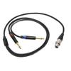 Y Splitter Dual 6.35mm Male To XLR Female 24K Gold Plated Microphone Splitter Cord  for Microphone