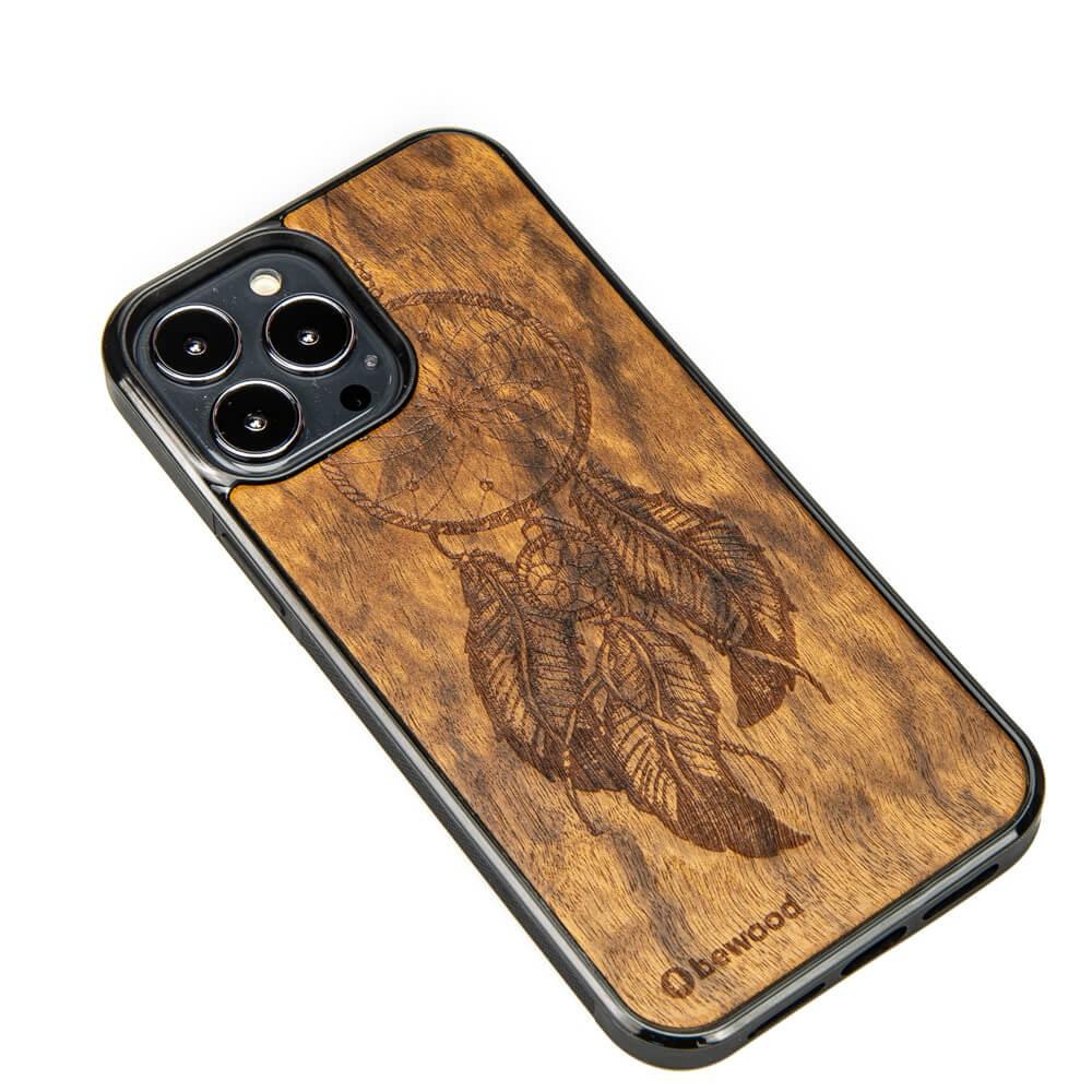 Wooden Case for iPhone 13 Pro Max Dreamcatcher Imbuia