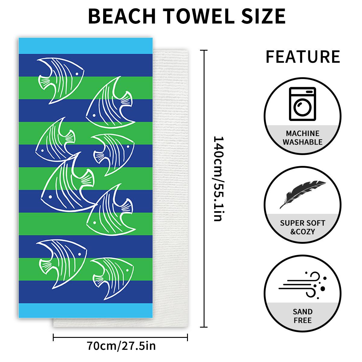 

Microfiber Beach TowelLarge Quick-drying sunscreen for Adults Absorbent Bath Towel Travel Swimming Pool Towel outdoor