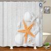 Seaside Scenic Beach Shells Shower Curtains Bathroom Curtain Frabic Waterproof Polyester Bath Curtains for Bathroom 180x180cm