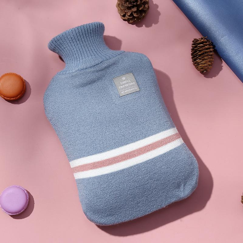 

1000Ml Hot Water Bottles Bag Water-filling Hot-water Bag For Female Warm Belly Hands And Feet Keep Warmer Christmas Gift синій