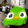 Cartoon Cute Duolingo Blanket For Sofa Office Bed Plane Travel Sleep Read Relax Camping Soft And Warm