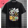 UnisexS Zombie Bee Apocalypse Graphic TShirt with Creepy Undead Horror Design Black Pure Cotton Shortsleeve Tee Outdoor Clothing