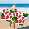 Watermelon Print Summer Beach Towel, All Over Design Microfiber Quick Dry Absorbent Soft for Travel Pool Bath Seaside Gift