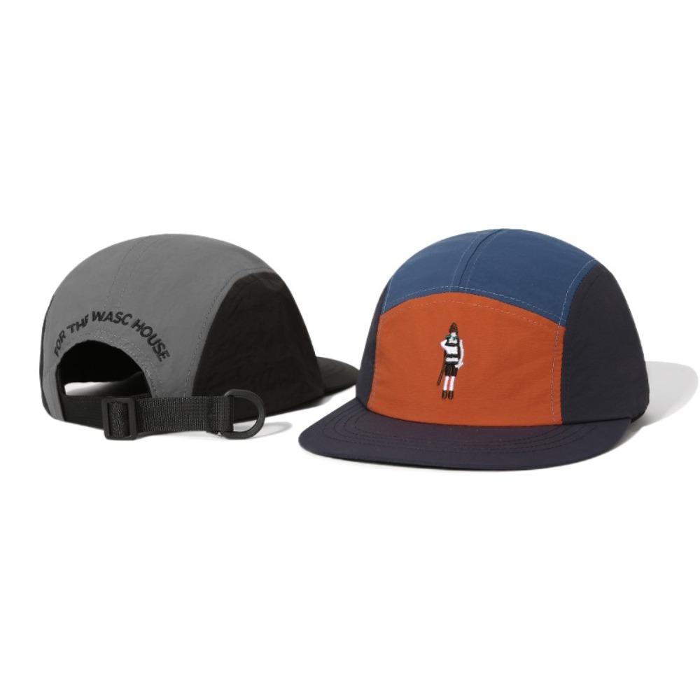 Waterproof Curved Brim Golf Hat Splicing Flat-brimmed Cap Casual Quick-drying Dad Hat  Fishing
