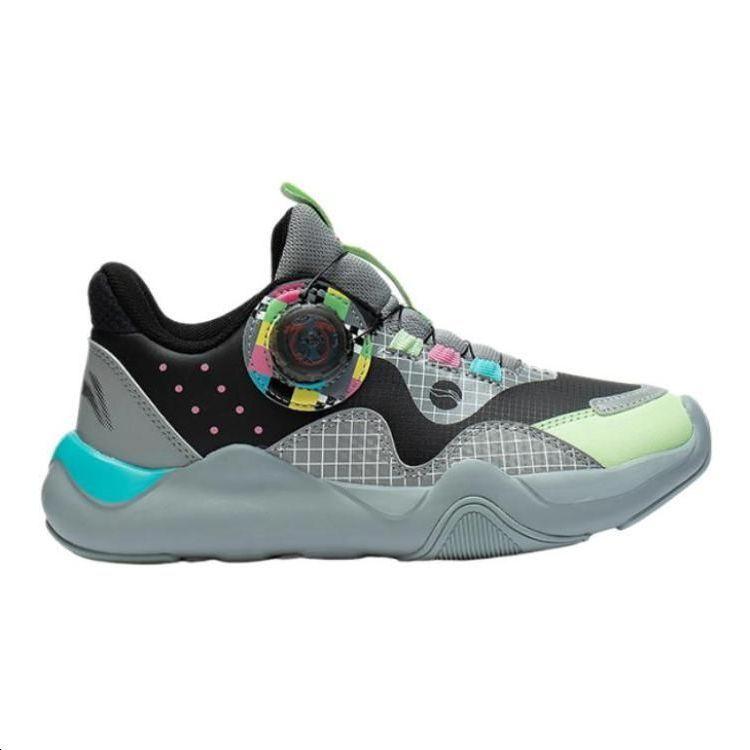 Li Ning Kids Durable Breathable Lightweight Casual Shoes Kids Shoes Gray YKCS176-13
