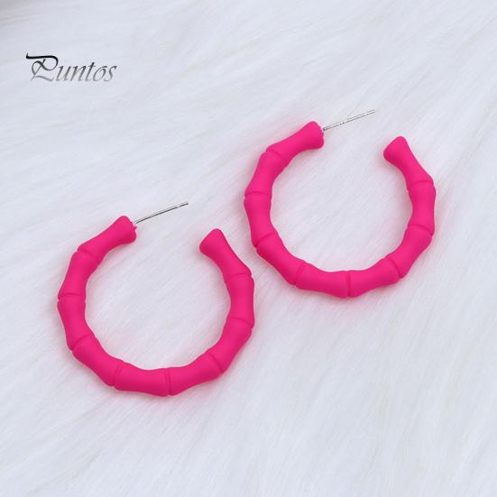 1 paire de boucles d'oreilles créoles simples pour femmes, Style doux, couleur bonbon, boucles d'oreilles circulaires en acrylique, robe de fête de vacances, bijoux d'oreille, accessoires d'anniversaire