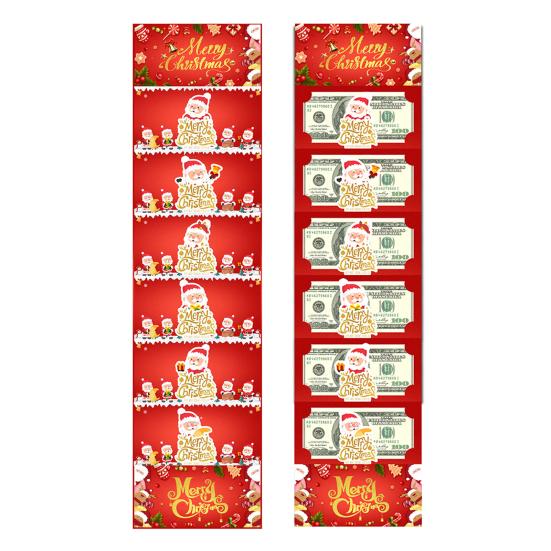Christmas Cash Gift Envelopes 6 Slots Surprise Christmas Money Envelope for Cash DIY Holiday Money Gifts Card Holder Stocking Stuffers