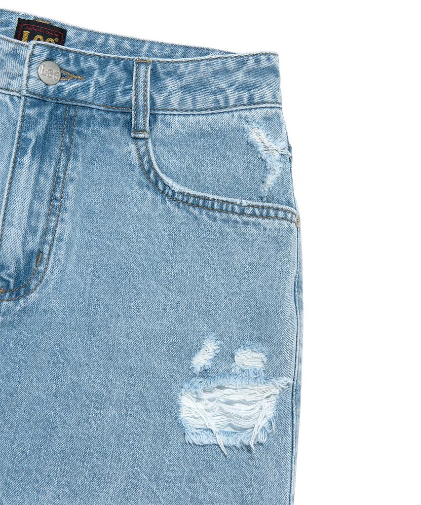 Lee Denim Damaged Mini Skirt Indigo Light