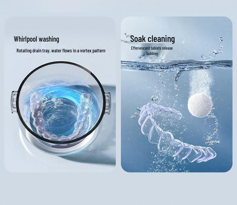 Dopamine Aligner Case: Leak-proof, Portable Denture and Children's Food-Grade Storage Cleaner