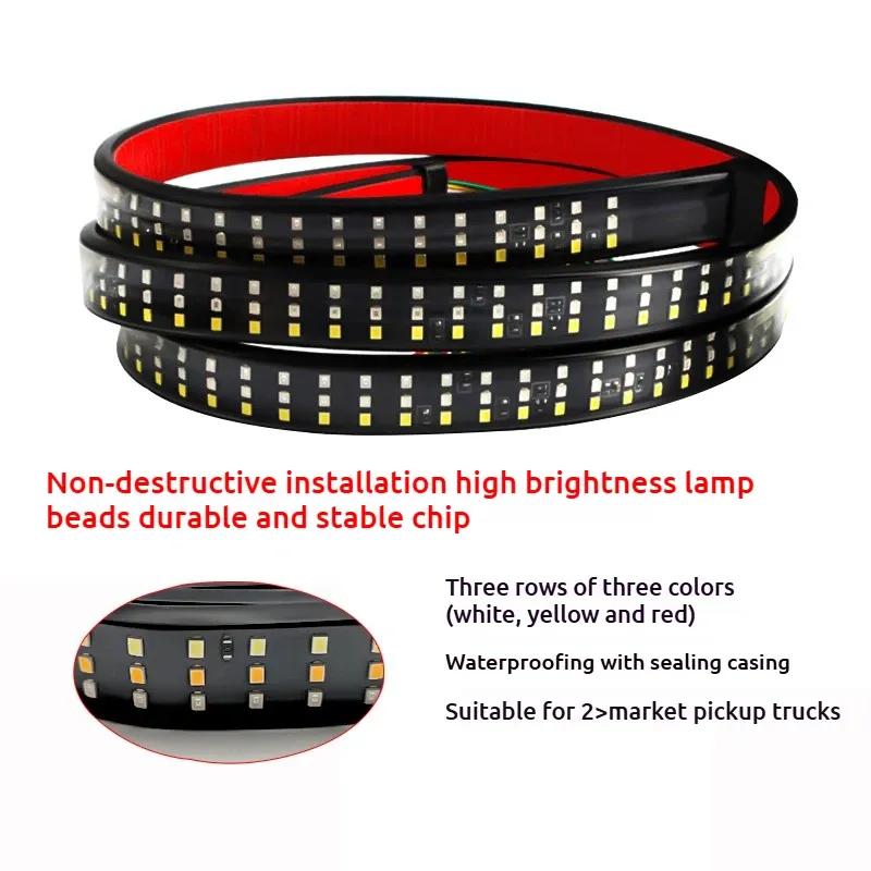 Truck Tailgate Light Bar 60 Inch LED Strip for Pickup Trailer SUV Full Function Brake Reverse Turn Signal Tail Lamp Waterproof