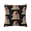 White Cat Screaming Meme Pillow Case Cushion Covers  Zipper Decorative Pillowcase for Sofa
