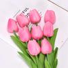10pcs Pink PU Tulip Simulation Touch Tulip Home Decoration Decoration Decoration Decoration Wedding Photography Props Artificial