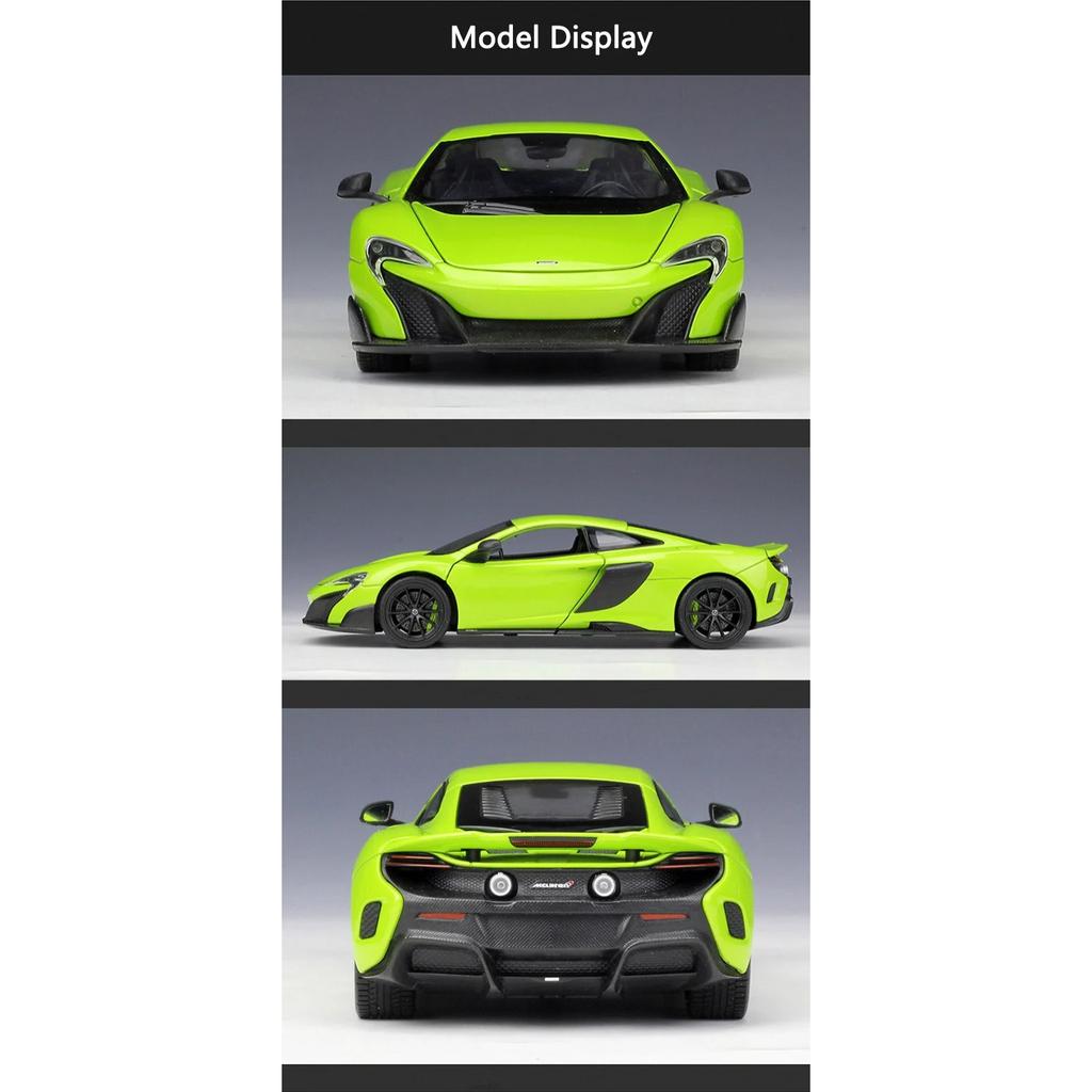 WELLY 1/24 McLaren 675LT Alloy Sports Car Model Diecast Metal Racing Super Car Vehicle Model Simulation Collection Kids Toy Gift