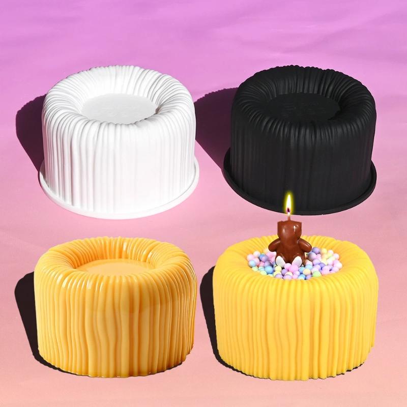 Coil Texture Design French Mousse Cake Mold White Or Black Silicone Cake Mold Kitchen Bakeware Dessert Decorating Tools
