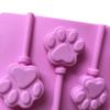 6 Holes 3D Cat Dog Paw Shape Silicone Lollipop Mold Diy Chocolate Soap Forms Baking Mould Pastry Bakeware Tools