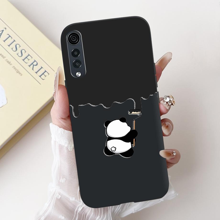 For LG Velvet 4G 5G UW Phone Case Velvet LM-G900 Back Cover Soft Matte Silicone Slim Fundas Lovely Panda Rabbit Flower Cartoon