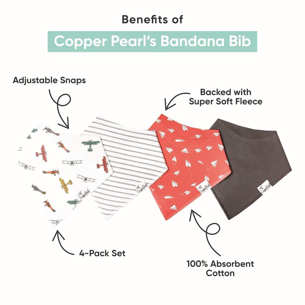 Copper Pearl Water Quick Stylish Bib Bandana Set of 6 Sunny [Copper Pearl] Bib, Absorbent, Drying, Set, Bib,