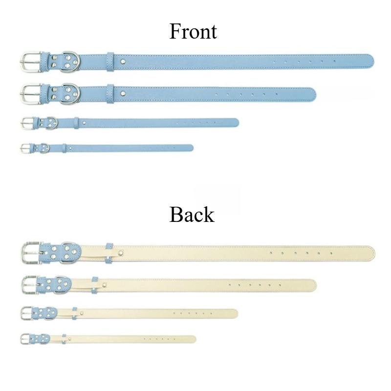 Weiches PU-Leder Hundehalsband, Verstellbares Haustier-Halsband für Hunde, Bequemes Welpen-Katzenhalsband, Halsband-Halsbänder