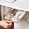 Punch-Free Drawer Style Sundries Storage Box Under The Table Home Plastic Hidden Multifunction Office Supplies Organization Bins