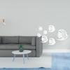 Foldable Coat And Towel Hook Organizer with Acrylic Mirror Fish Wall Decals Removable for Bathroom
