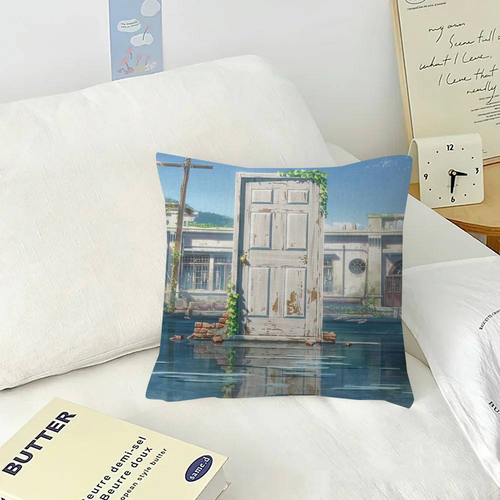 Anime Suzume daijin  Pillow Cushion Cover Pillowcase Living Room Sofa Home Decor Customized