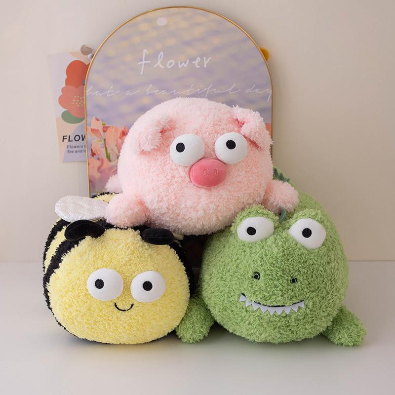 Cross-Border Honey Tea Sauce Plush: Big-Eyed Piggy Bee, Crocodile, Unicorn Stuffed Toy - Creative & Funny.